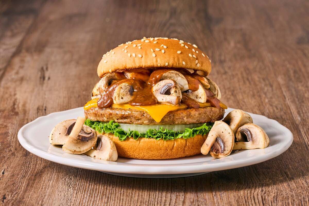 トリプルマッシュルームチーズバーガー（トリュフデミグラスソース）商品画像